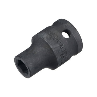 Uxcell 1/2" Drive by 9mm 6-Point Impact Socket, CR-V Steel 1.5" Length, Shallow Metric Sizes