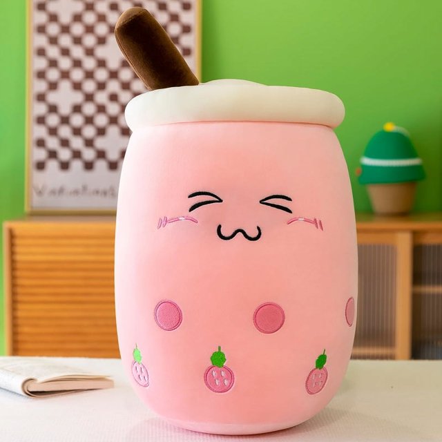 Creative Simulation Milk Tea Plush Toy Cup Pillow - Pearl Milk Tea Cushion Decor