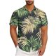 thumbnail image 2 of Blusa y camisa de manga corta con cuello vuelto para hombre, blusa informal de moda con cuello vuelto, blusa estampada de manga corta con botones, blusa de poliéster para hombre, 2 of 6