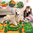thumbnail image 3 of LEEYNEER Tapis Interactif à Renifler avec Jeux de Parfums - Tapis Casse-Tête pour Chien Antidérapant Robuste Vert et Orange à Motif Cache-Cache avec Distributeurs de Friandises, Protecteur de Plancher Résistant aux Rayures pour Pu, 3 of 6