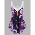 thumbnail image 1 of Tallas de flores de mariposa de talla grande Top sin mangas Rosegal Camisetas sin mangas de talla grande, 1 of 5
