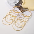 thumbnail image 3 of Nvzi Pulseras delicadas, pulseras modernas en capas, regalos apilables, 10 piezas, oro H, 3 of 4