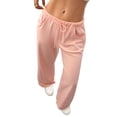 thumbnail image 2 of Nestiefly Wide Leg Sweatpants Women Low Rise Baggy Sweatpants Y2K Drawstring Cotton Lounge Pants Womens Fall Fashion 2026 Pink 2XL, 2 of 7