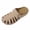 #013-Khaki, variant on Women's Fashion Perforated Breathable Slip-On Mule Shoes with Cushioned Insole and Thick Wedge Heel for Casual Everyday Wear