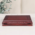 thumbnail image 4 of Rectangular Redwood Plant Display Base, Vase Teapot Bonsai Carving Holder, 4 of 5