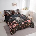 thumbnail image 3 of Castle Fairy Teens Children Floral Highlad Cattle 7Pcs Bedding Comforter Set,Rustic Animal Queen Bedding Sets Super Cozy,Chic Flowers Queen Sheet Sets,Lightweight Room Decor, 3 of 8