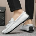 thumbnail image 6 of Men's Casual Loafers Slip On Leather Shoes Lightweight Driving Shoes Moccasins Classic Penny Loafer Flats Boat Shoes, 6 of 10