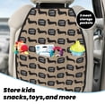 thumbnail image 5 of Naloa Dachshund Dog Woof 2Pcs Anti-Kick Back Seat Cover Kick Mat, Car Seat Protector with 3 Storage Pockets, 5 of 8