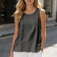 thumbnail image 5 of ChoXxx Women's Plus Size Sleeveless Loose Fit Camisole Tank Summer Dark Gray XL, 5 of 7