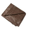 Texsport Heavy-Duty Reinforced Multi-Purpose Waterproof Brown Tarp 10X12