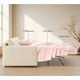 thumbnail image 3 of 4-Piece King Sleeper Sofa Sheet Set, 100% Egyptian Cotton, 800 Thread Count, Fits 5" Deep Pull-Out Couch Mattress (76" x 80") - Pink Solid, 3 of 5