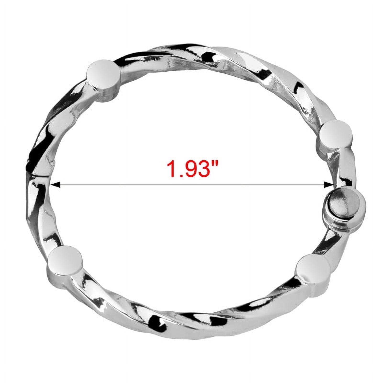 Utopia Alley Shower Eternity Curtain Rings, Rustproof Zinc Shower Curtain Rings for Bathroom Shower Rods Curtains - Set of 12- Chrome
