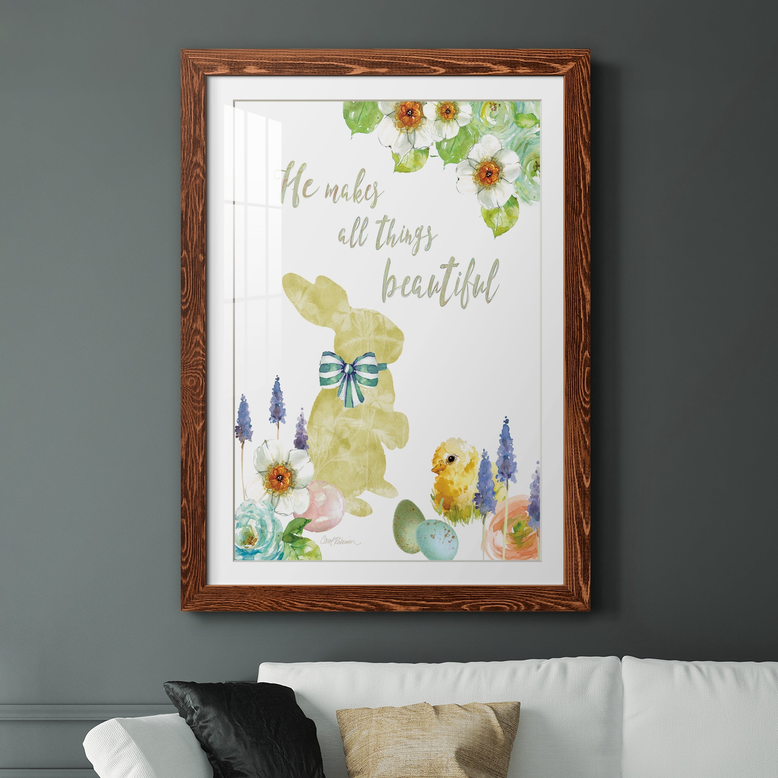 All Things Bunny - Premium Framed Print - Distressed Barnwood Frame - Ready to Hang