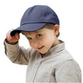 thumbnail image 3 of Ahabrexf Unisex Kids Baseball Cap Solid Color Sun Protection Modifiable Short Border For Toddler Boys Girls Summer, 3 of 4