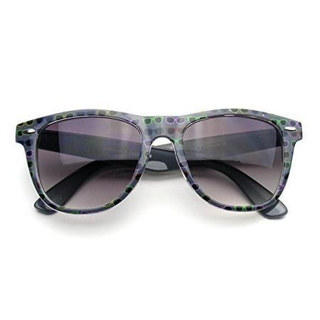 Emblem Eyewear - Retro Indie Fun Pattern Color Assorted Print Sunglasses