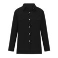 thumbnail image 4 of Wiyuqeen Cotton Linen Button Down Shirts Womens with Pokcet Rolled Cuff Sleeve Collar Tshirts Solid Color Oversized Tees Mothers Day Sale, 4 of 7