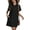 Black-1, variant on Aiyino Womens Linen Shirt Dress Summer Casual Short Sleeve Button Down Mini Dresses Beach Cover Up Shirts with Pockets