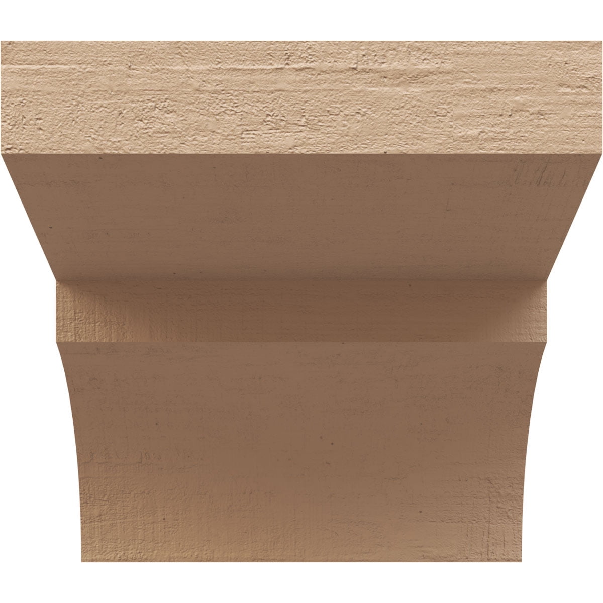 4"W x 4"D x 4"H Wide Monterey Rough Cedar Woodgrain TimberThane Corbel, Primed Tan