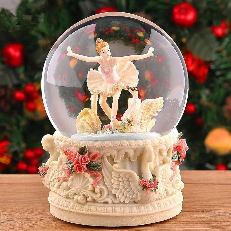 Ballerina Snow Globe Music Box - Swan Lake Ballet Gifts For