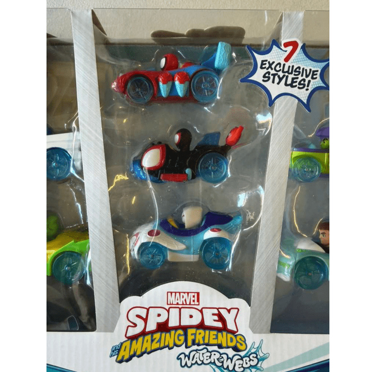 Pack De 7 Vehículos Fundidos A Presión De Spidey Y Sus Amigos – 3 Pulgadas Con Personajes Disney Junior