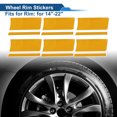 thumbnail image 2 of 6 Pcs Wheel Rim Stickers Square Car Wheel Rim Tapes Decoration Stickers for 14"-22" Rim Yellow PET, 2 of 6