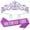 Purple, variant on Washranp Women Birthday Crown and Sash,Shiny Rhinestone Birthday Princess Crowns and with Comb for Birthday Party Decoration