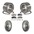 thumbnail image 1 of Transit Auto Front Wheel Bearing Coated Disc Brake Rotors and Semi-Metallic Pads Kit for Car Mitsubishi Jeep Outlander RVR Patriot Lancer Compass Dodge Caliber Sport KBB-101434, 1 of 11