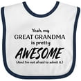 thumbnail image 3 of Inktastic Yeah My Great Grandma is Pretty Awesome Boys or Girls Baby Bib, 3 of 4