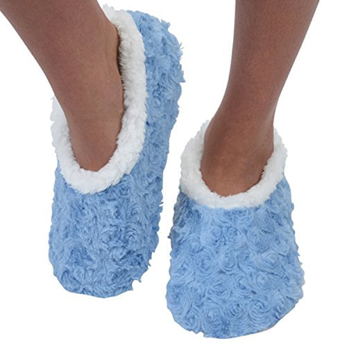 Snoozies Roses in Bloom Womens Slippers Fuzzy Slippers for Women