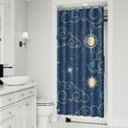 thumbnail image 2 of Gothic Shower Curtain - Dark Celestial Moon & Star Print, Mystical Cosmic Theme Bath Decor, Waterproof Polyester, 36"Wx72"L, Goth Aesthetic Gift, 2 of 5