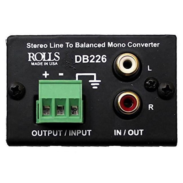 Rolls DB226 Ligne Stéréo vers Convertisseur Mono Symétrique