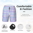 thumbnail image 5 of Gaeub Striped Gradient Mens Swim Trunks Stretch Beach Shorts Quick Dry for Men Swim Shorts Swimwear with Pockets- 3X-Large, 5 of 9