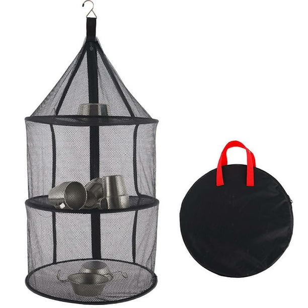 Outdoor Hanging Drying Net 3 Layer Camping Organizer Mesh Dryer for Drying Cookware Utensils