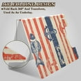 thumbnail image 4 of Navy Stripes with Fishes Kellegs Foldable Binder Folder Clipboard with Pen Slot Double Clips A4 Size File Storage, 4 of 8