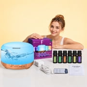 Fimilo 500ml Aroma Diffuser with 6*10ml Essential Oil with Remote Control for Large Room Home Office Car, Aromatherapy Fragrant Oil Air Humidifier Vaporizer for Gift