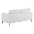 thumbnail image 5 of Modway Loft Tufted Upholstered Faux Leather Loveseat and Armchair Set in Silver White, 5 of 6