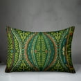 thumbnail image 3 of Creative Products Green Colored Folk Pattern 14x20 Indoor / Outdoor Pillow, 3 of 3