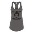 thumbnail image 2 of Parks and Recreations Give Me All The Bacon and Eggs Pop Ladies Racerback Tank Top, Dark Grey, X-Large, 2 of 3