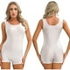 thumbnail image 3 of Traje de baño brillante para mujer, peleles de Color sólido, elástico, cuello redondo, Mono corto ajustado, Yoga, culturismo, gimnasio y Fitness, 3 of 5