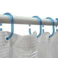 thumbnail image 4 of Anneaux de Rideau de Douche en Plastique Bleu Pâle Transparent - Ensemble de 12, 4 of 5