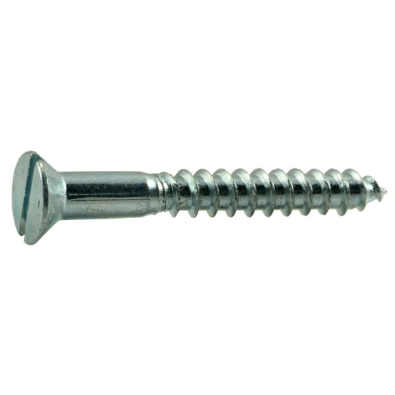 #10 x 1-1/2" Zinc Slotted Flat Head Wood Screws WSFS-332 (45 pcs.)
