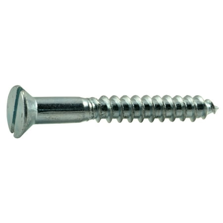 

#10 x 1-1/2 Zinc Plated Steel Slotted Flat Head Wood Screws (36 pcs.)