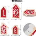 thumbnail image 3 of 4 Pcs Valentines Day Table Decoration Wooden HouseShape Sign, Wooden Love Table Centerpiece Valentine's Day Decorations for Home Tiered Tray Mantel Shelf, 3 of 5