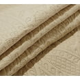 thumbnail image 3 of Legacy Decor 3 PCS Bedspread Quilt Coverlet Reversible Pinsonic Floral Finish All Season Oversized Queen Beige Color, 3 of 7