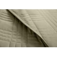 thumbnail image 4 of Chezmoi Collection Kingston King Size Bedspread Set, 3-Piece Khaki Oversized Quilted Microfiber Lightweight Bedspread Coverlet (118"x106"), 4 of 9