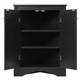 thumbnail image 4 of Freestanding Floor Triangle Bathroom Storage Cabinet with Adjustable Shelves for Kitchen Black, 4 of 5