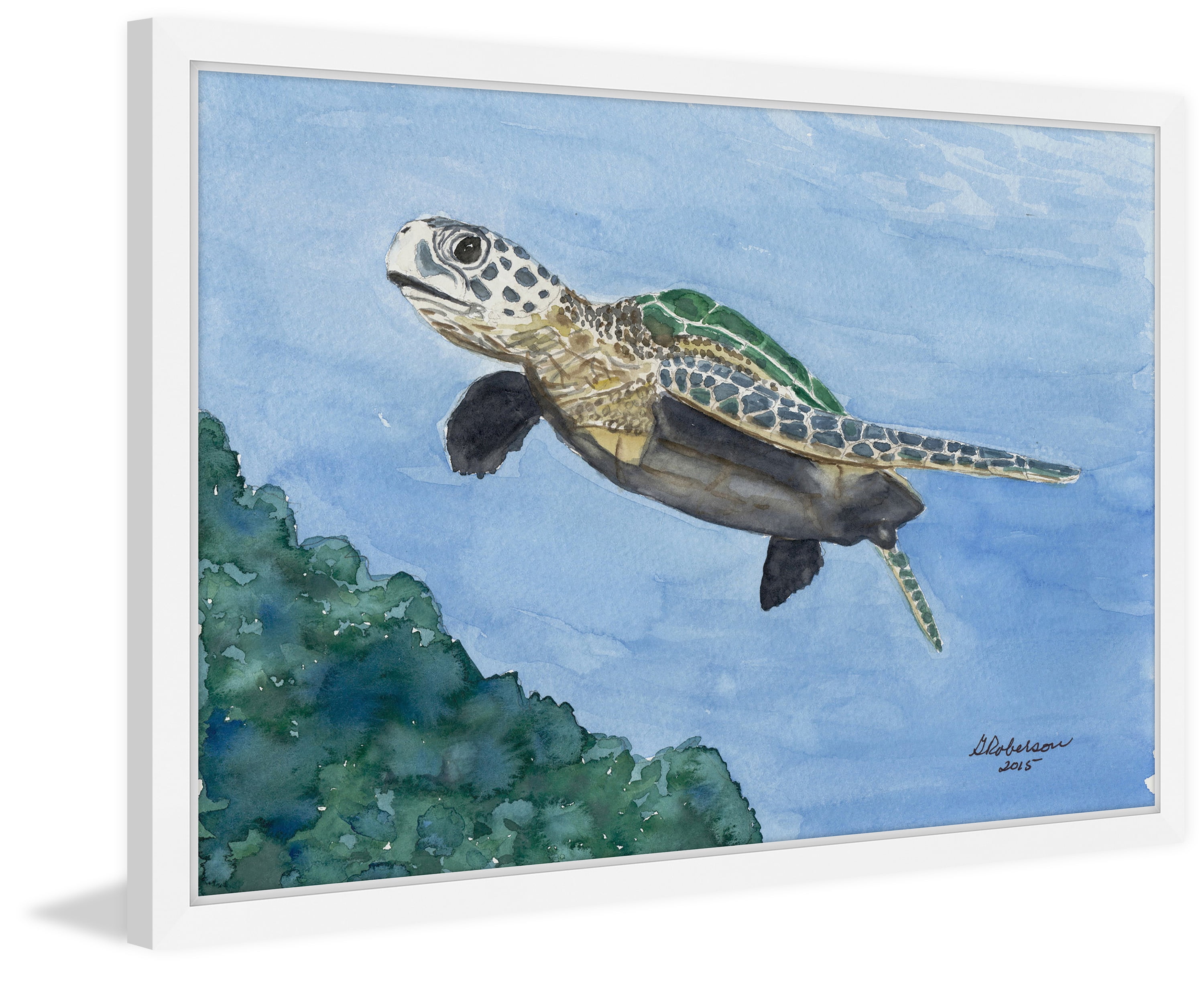 "Turtle of the Sea" Framed Painting Print