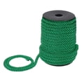 thumbnail image 1 of Uxcell 22 Yards Soft Twisted Rope Trim, 8mm/0.31" Dark Green Polyester Twisted Silk Rope Cord for DIY Craft, 1 of 2