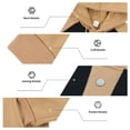 thumbnail image 4 of mihongmao Jogger Sets for Men 2 Piece Men Casual Pullover Hooded Sports Solid Long Sleeve Trousers Two-Piece Elastic Waist Tracksuit Khaki 3X, 4 of 8