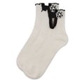 thumbnail image 6 of MeMoi  Floral Button Anklet Socks - Girls - Female, 4, Black, 6 of 6